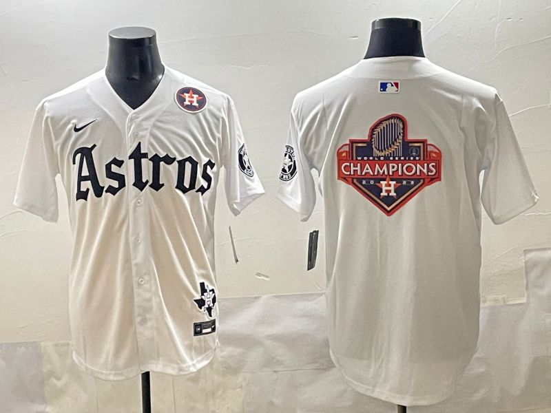 Men 2025 Houston Astros Blank White Five generations Joint Name Nike MLB Jersey style 26